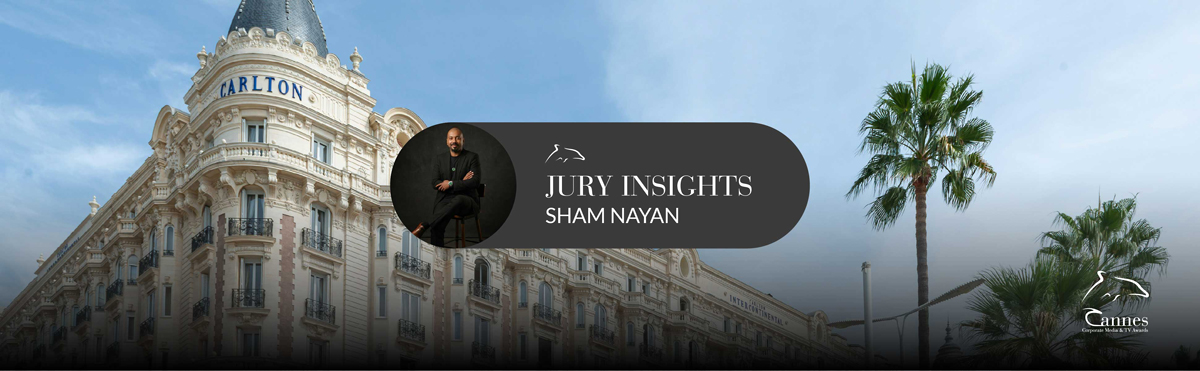 Title photo: the famous Carlton hotel in Cannes, superimposed by a badge with a photo of Sham Nayan along with the article title.