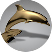 Goldener Delphin